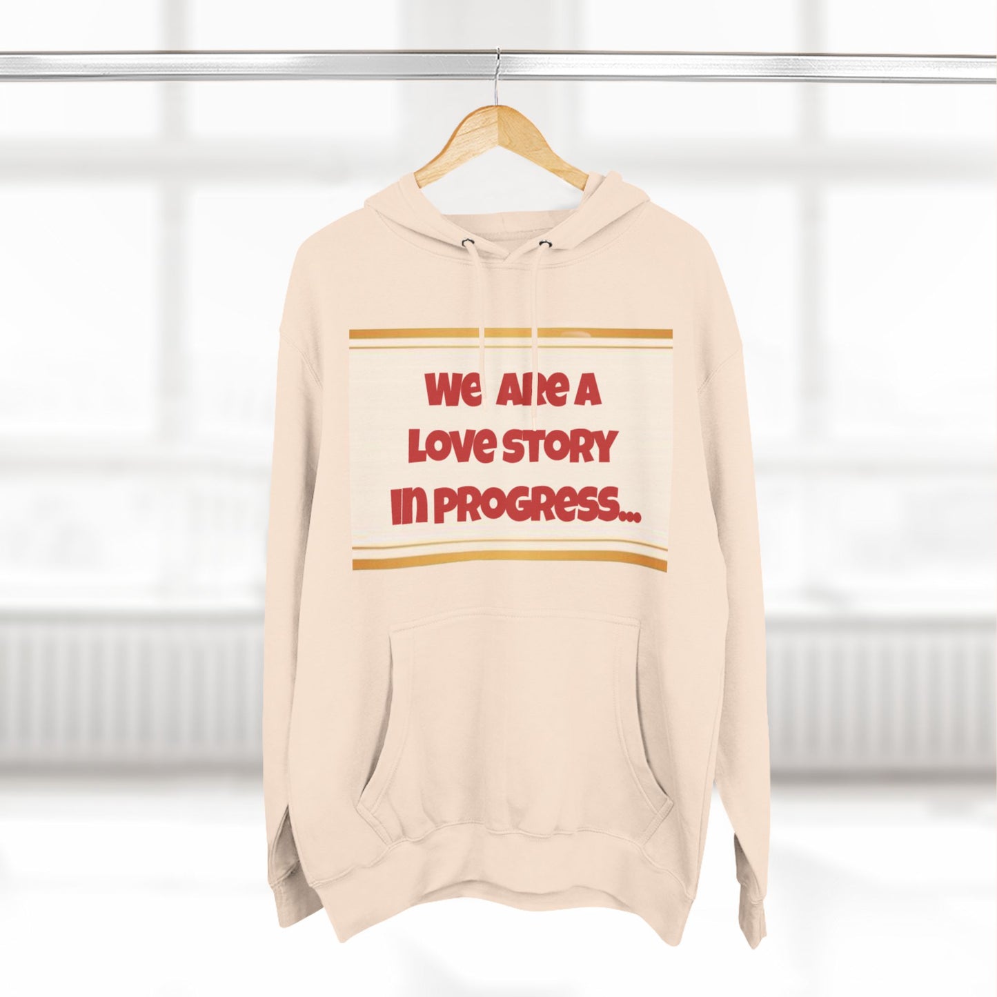 Love Story in Progress Fleece Hoodie - Cozy Sweatshirt for Couples