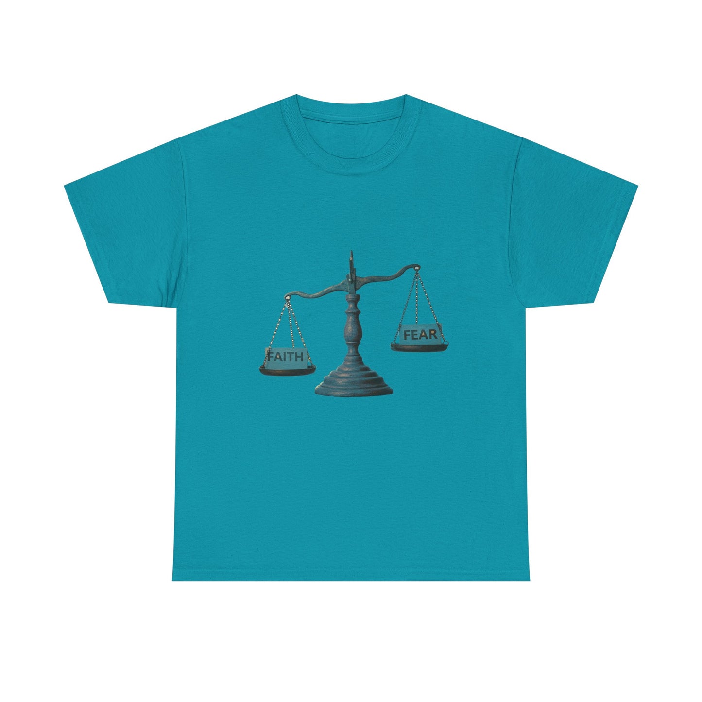 Faith vs Fear Unisex Heavy Cotton Tee - Motivational Graphic Shirt