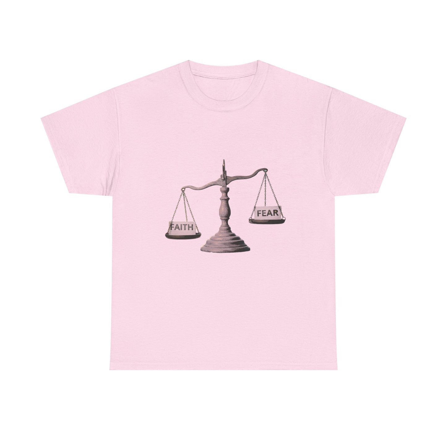 Faith vs Fear Unisex Heavy Cotton Tee - Motivational Graphic Shirt