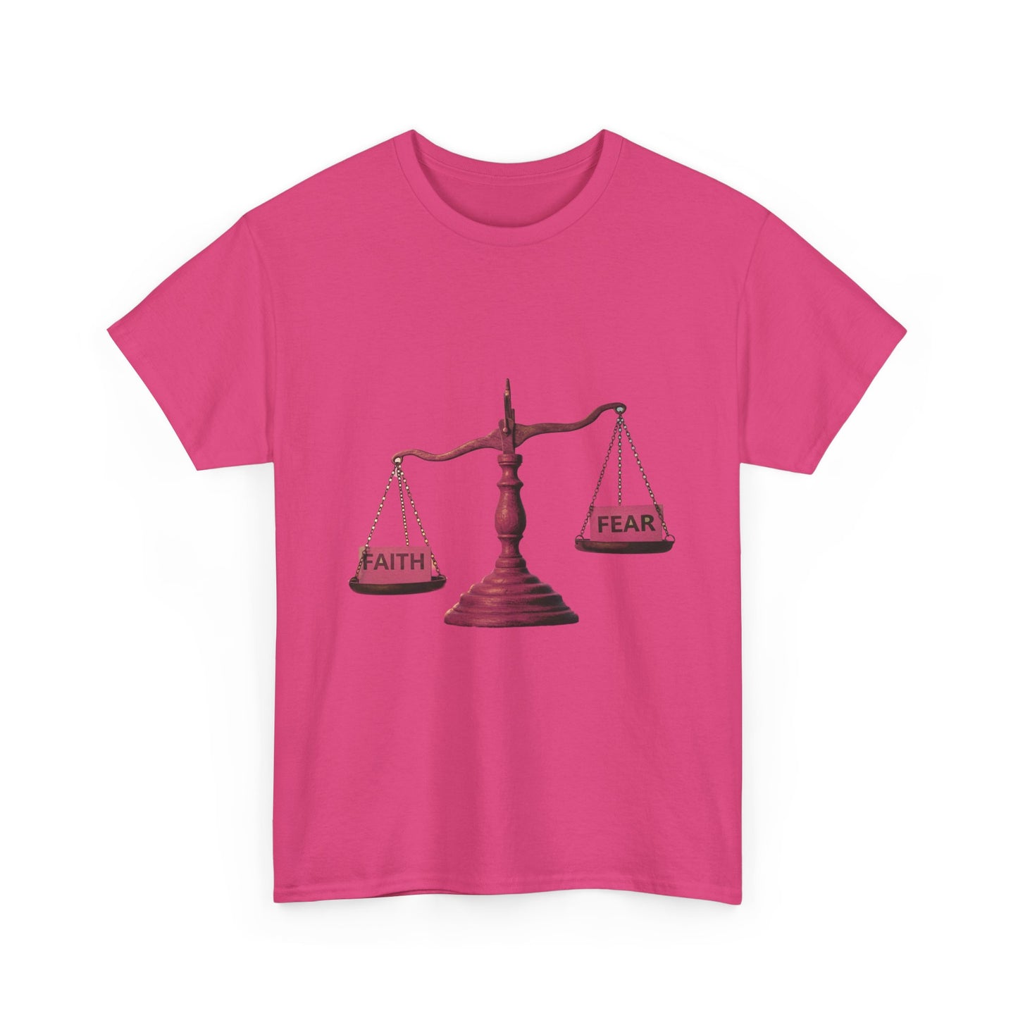 Faith vs Fear Unisex Heavy Cotton Tee - Motivational Graphic Shirt