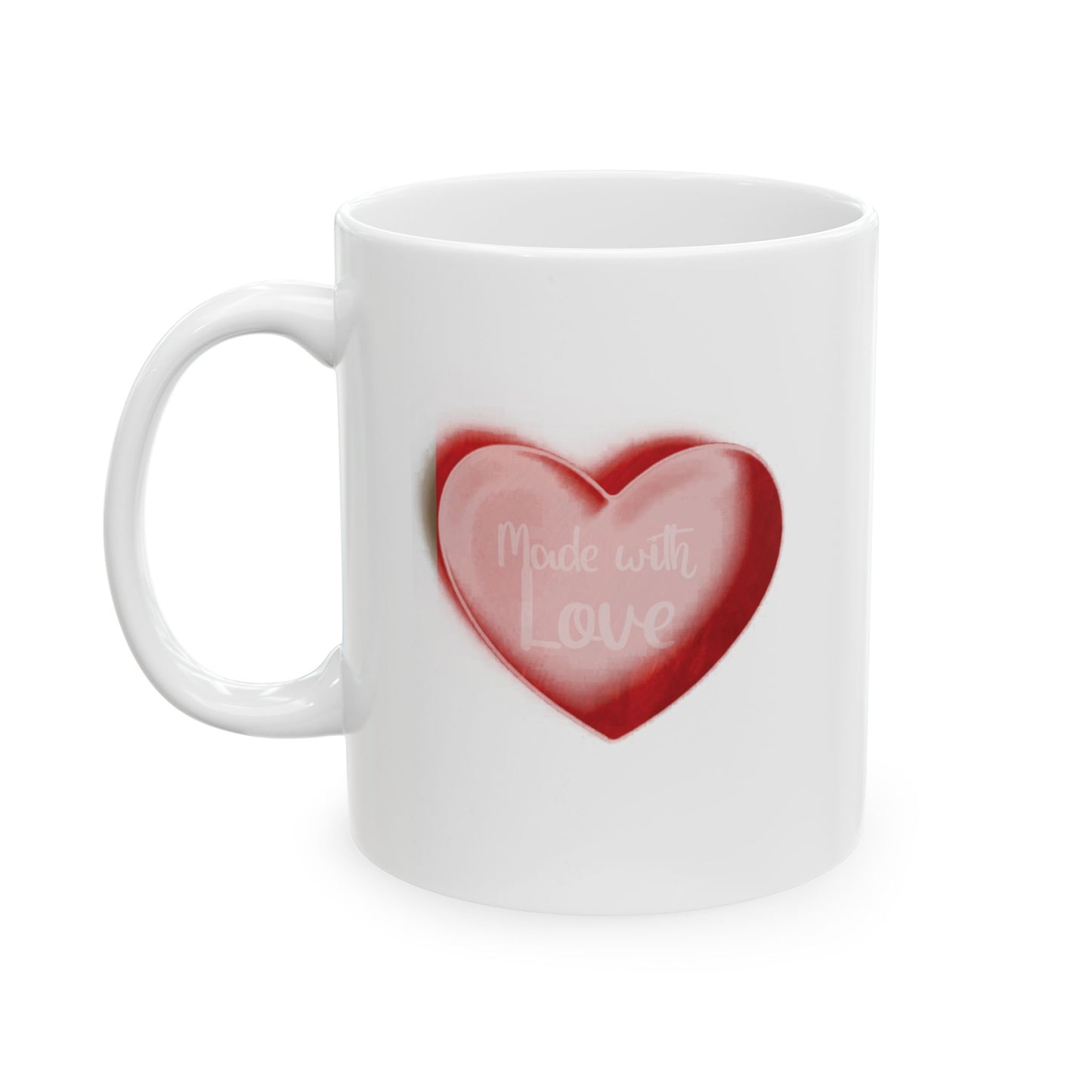 Warm Heart Ceramic Mug – Perfect for Valentine's Day, Sentimental Gifts, and Cozy Moments