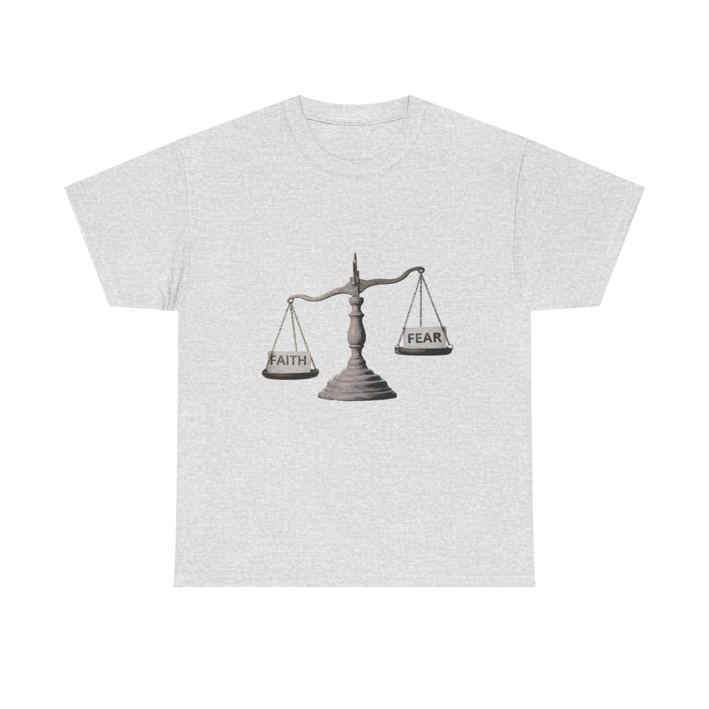 Faith vs Fear Unisex Heavy Cotton Tee - Motivational Graphic Shirt
