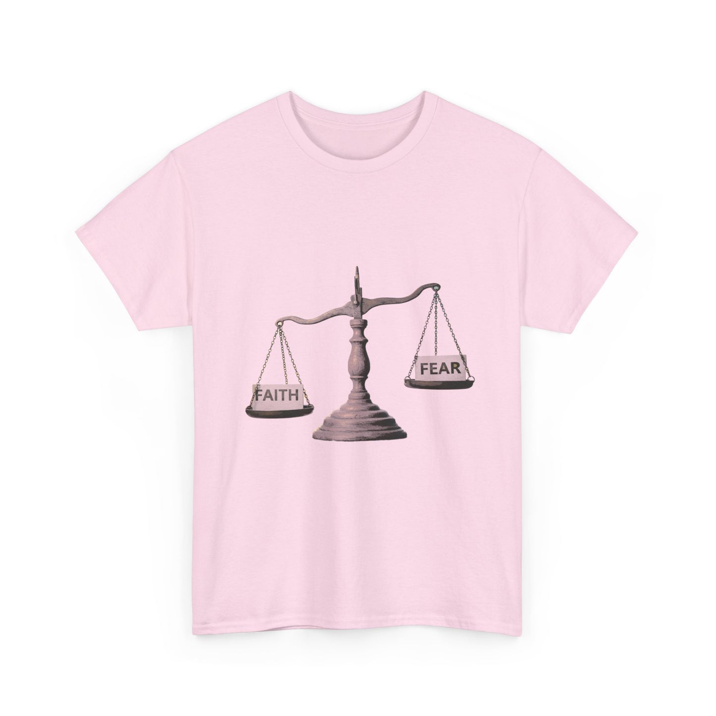 Faith vs Fear Unisex Heavy Cotton Tee - Motivational Graphic Shirt