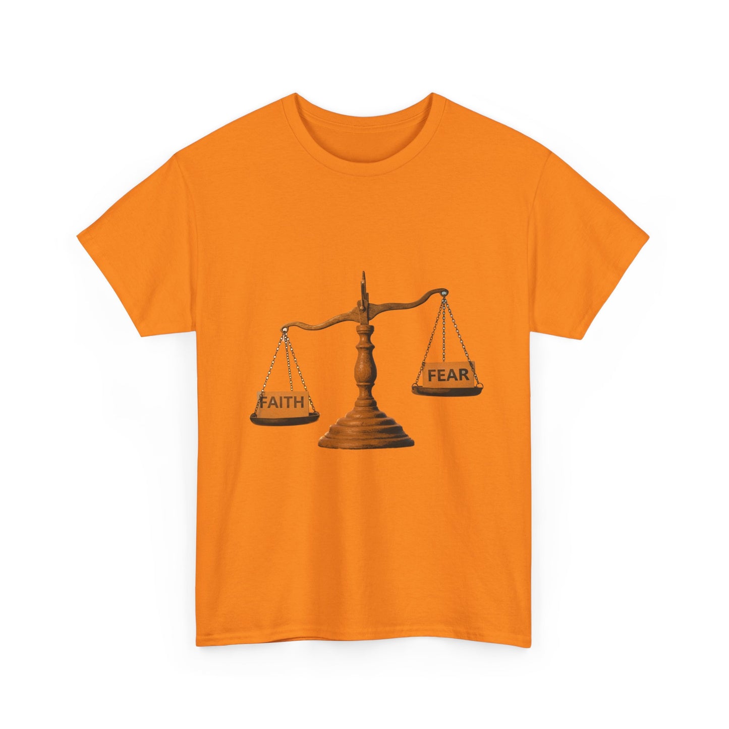 Faith vs Fear Unisex Heavy Cotton Tee - Motivational Graphic Shirt
