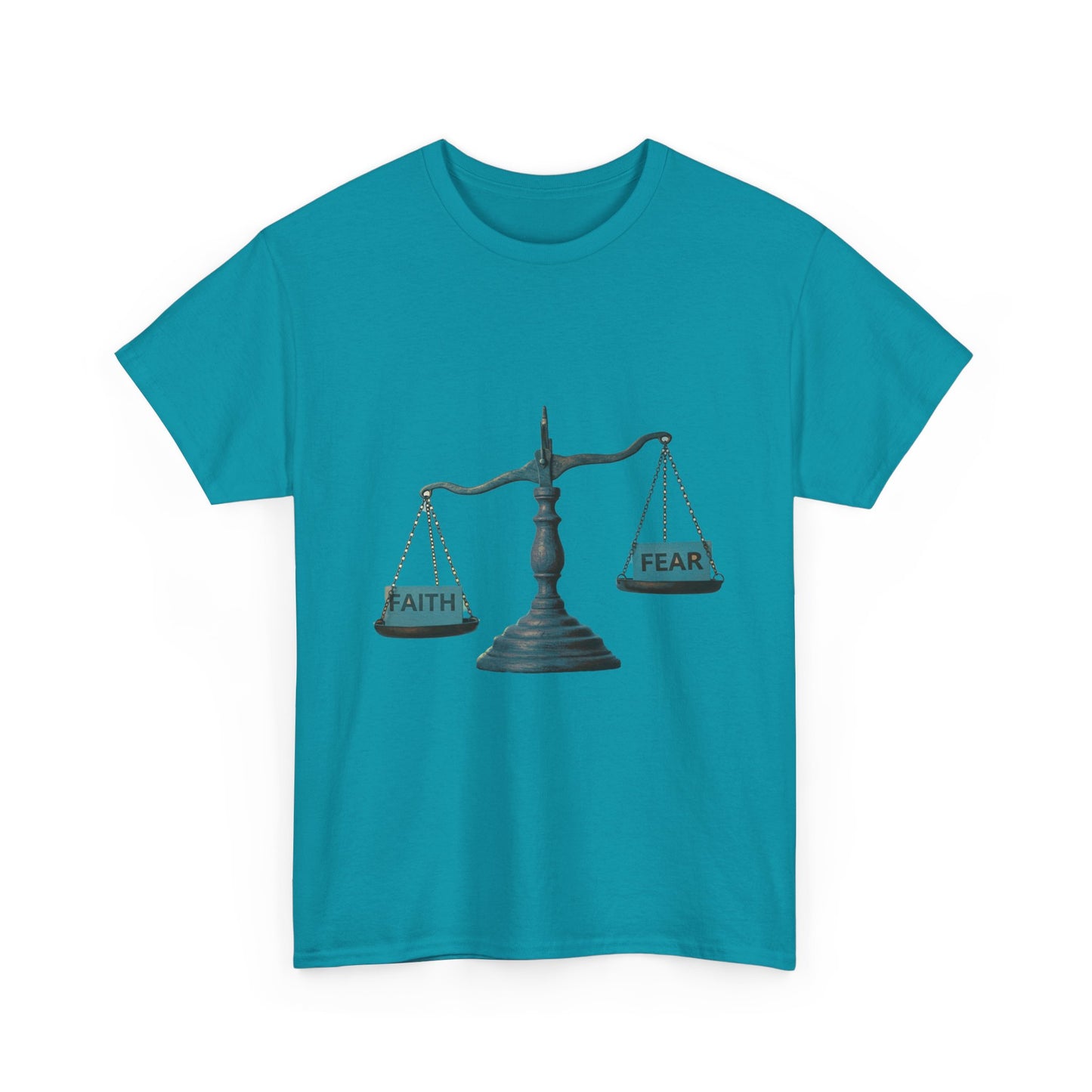 Faith vs Fear Unisex Heavy Cotton Tee - Motivational Graphic Shirt