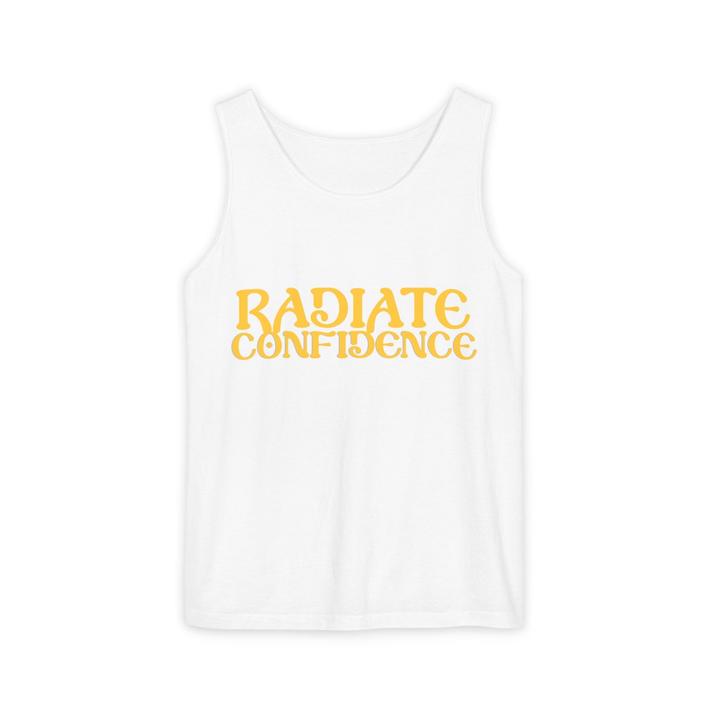Radiate Confidence Unisex Garment-Dyed Tank Top - Inspirational Summer Apparel