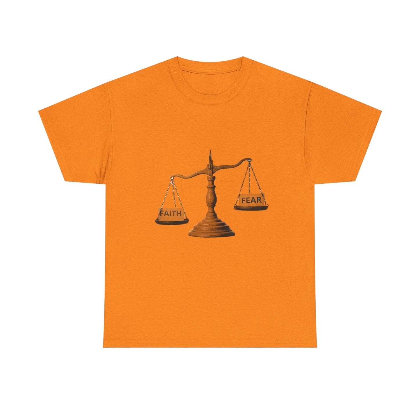 Faith vs Fear Unisex Heavy Cotton Tee - Motivational Graphic Shirt