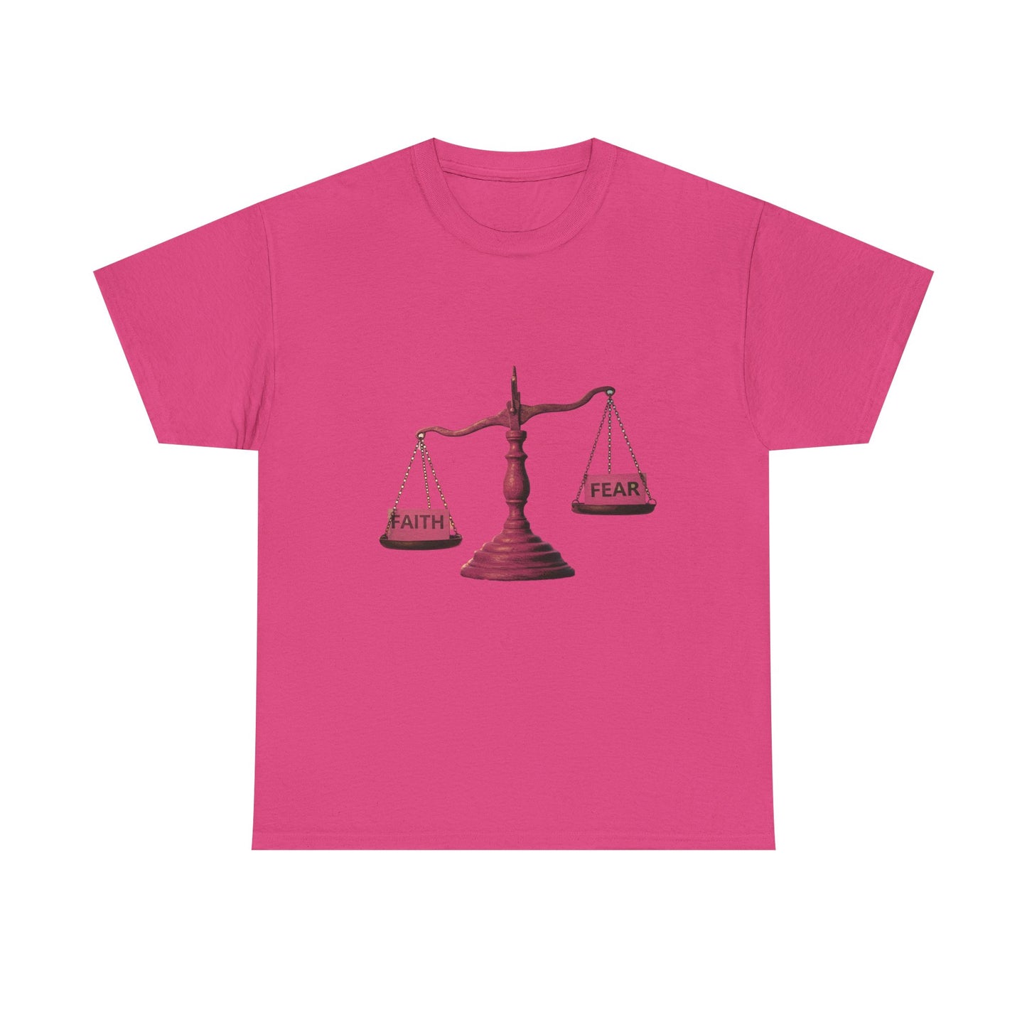 Faith vs Fear Unisex Heavy Cotton Tee - Motivational Graphic Shirt