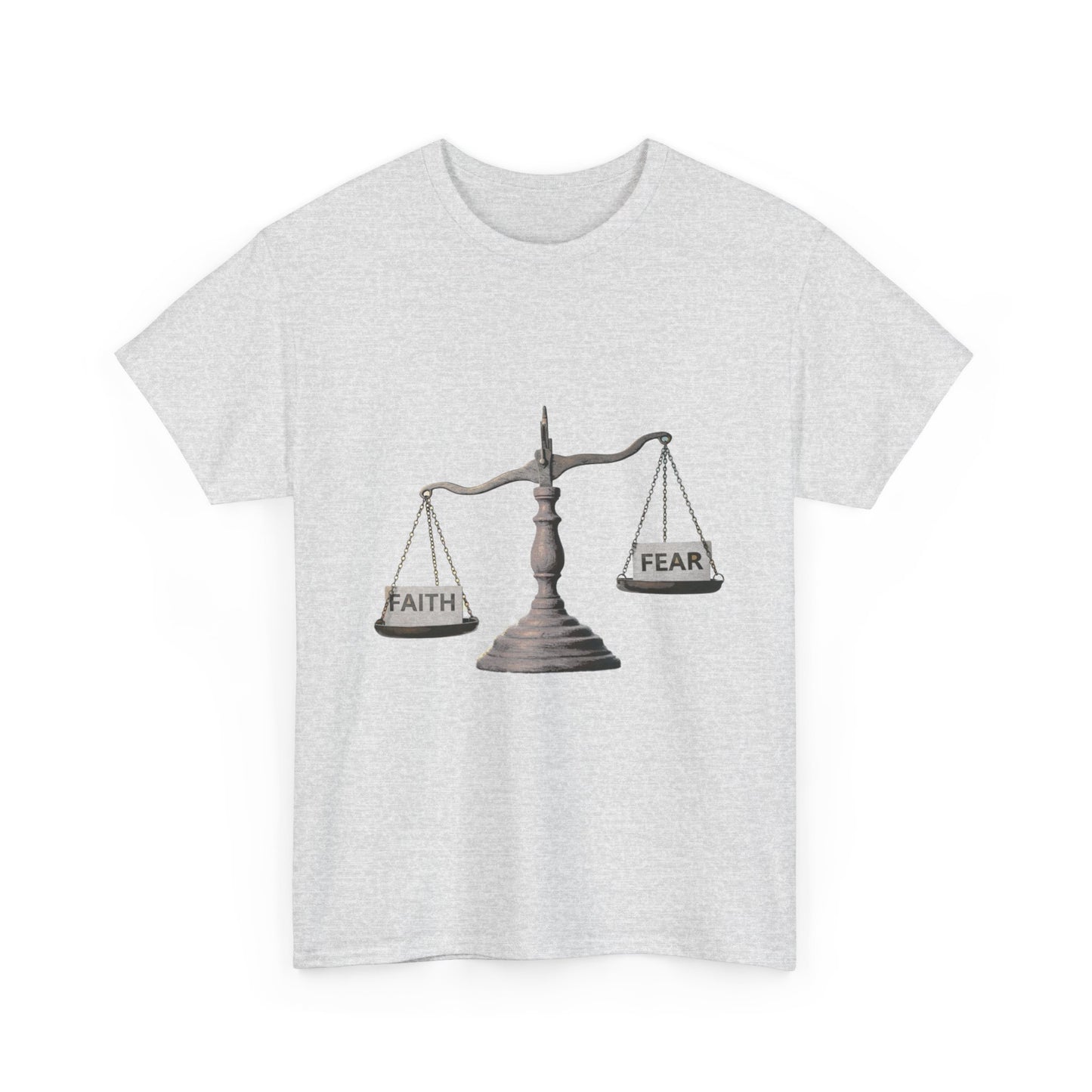 Faith vs Fear Unisex Heavy Cotton Tee - Motivational Graphic Shirt