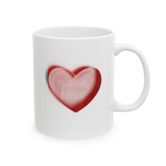 Warm Heart Ceramic Mug – Perfect for Valentine's Day, Sentimental Gifts, and Cozy Moments