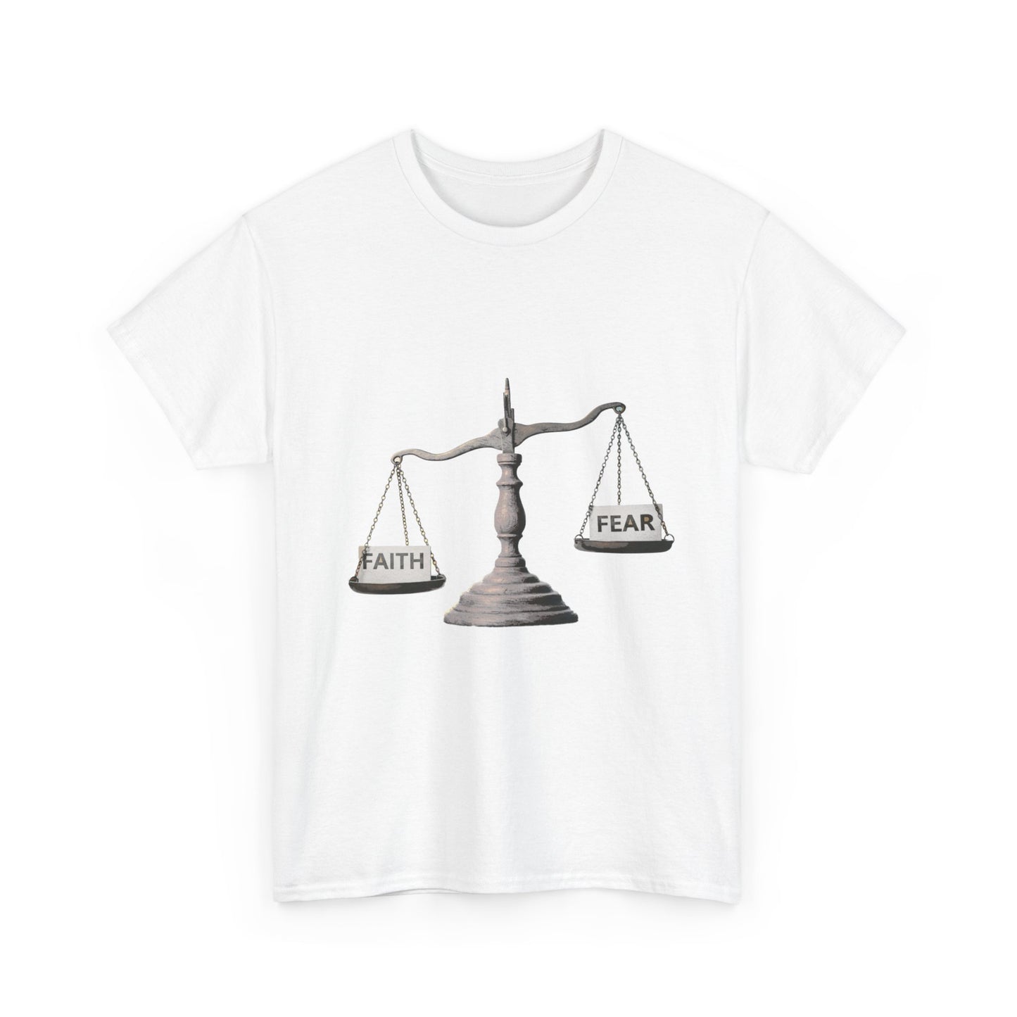 Faith vs Fear Unisex Heavy Cotton Tee - Motivational Graphic Shirt